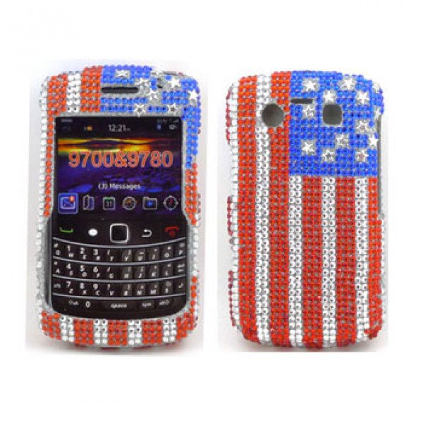 Wholesale Diamond Flag case for BlackBerry 9700